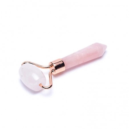 Acupressure rose quartz massage roller for face