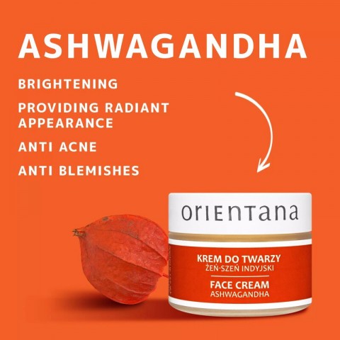 Ashwagandha näokreem, Orientana, 40g