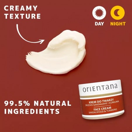 Face cream with Sandalwood and Turmeric, Orientana, 50g