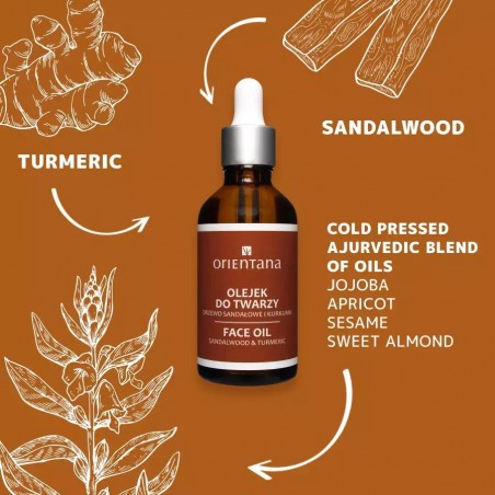 Facial Oil Sandalwood & Turmeric, Orientana, 50ml