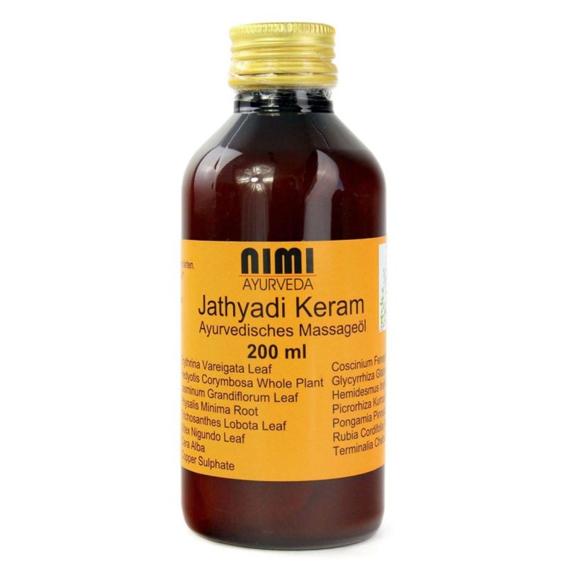 Масло для массажа тела и головы Jathyadi Keram, Nimi Ayurveda, 200 мл