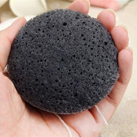 Japanese Natural Cognac Root Sponge with Charcoal