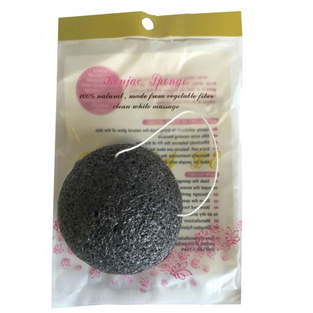 Japanese Natural Cognac Root Sponge with Charcoal