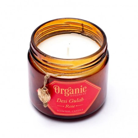 Ароматизированная соевая восковая свеча Роза, Organic Goodness, 200 г