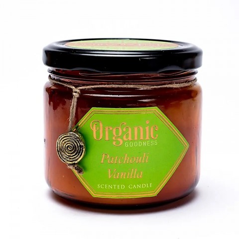 Lõhnastatud sojavahaküünal Patchouli Vanilla, Organic Goodness, 200g