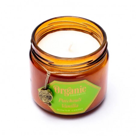 Ароматизированная соевая восковая свеча "Пачули-ваниль", Organic Goodness, 200 г