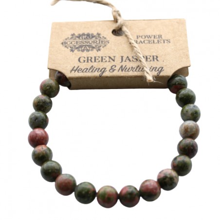 Energy bracelet for healing and nurturing Green Jasper