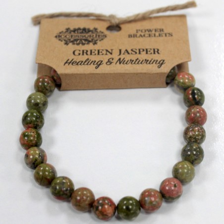 Energy bracelet for healing and nurturing Green Jasper