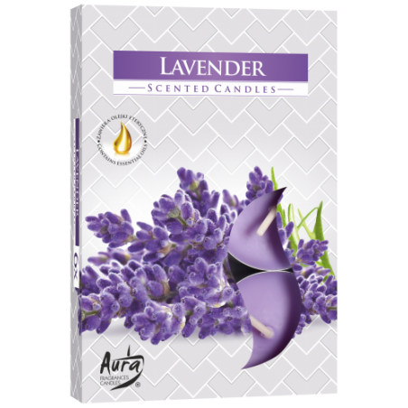 Lõhnastatud teetuled Lavendel, Aura, 6 tk.