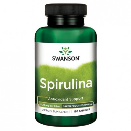 Spirulina, Swanson, 500 mg, 180 tabletti