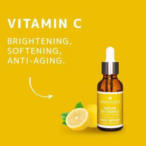 Facial serum Vitamin C & Mulberry, Orientana, 30ml