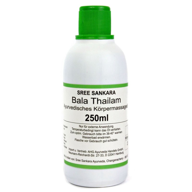 Ayurveda pea- ja kehamassaažiõli Bala Thailam, Sree Sankara, 250 ml