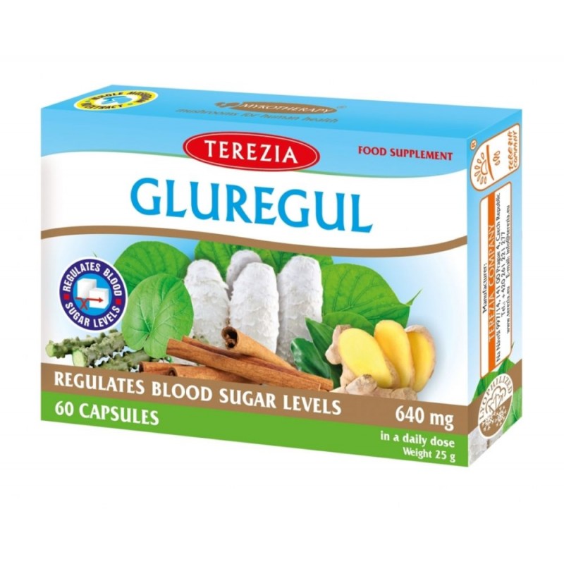 Suhkru toetav toidulisand Gluregul, Terezia, 60 kapslit