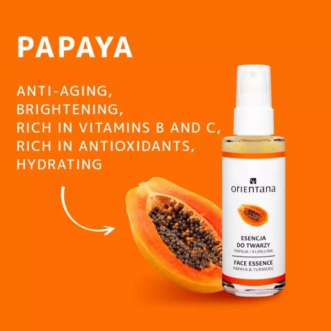 Papaya ja kurkumaga näoessents, Orientana, 50ml