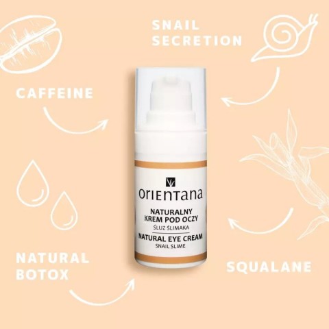 Natural eye cream with snail secretion, Orientana, 15ml