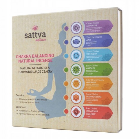 Chakra Box suitsupulga komplekt, Sattva Ayurveda, 49 tk.