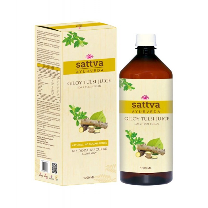 Сок гилоя и тулси, Sattva Ayurveda, 1лтр