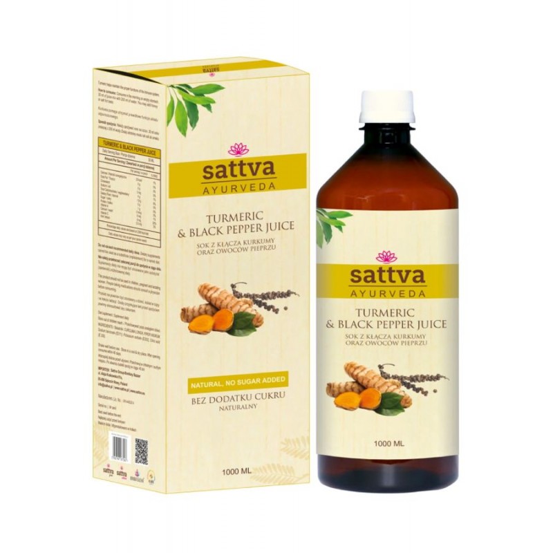 Kurkumi ja musta pipra mahl, Sattva Ayurveda, 1 ltr