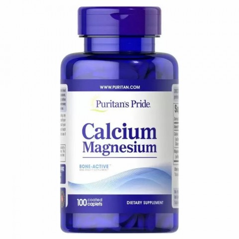 Kaltsium ja magneesium, Puritan's Pride, 750mg, 100 tabletti