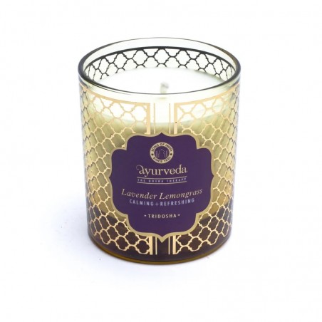 Ayurveda lõhnaküünal Tridosha Lavender Lemongrass, 200g