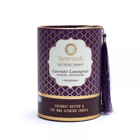 Ayurveda lõhnaküünal Tridosha Lavender Lemongrass, 200g