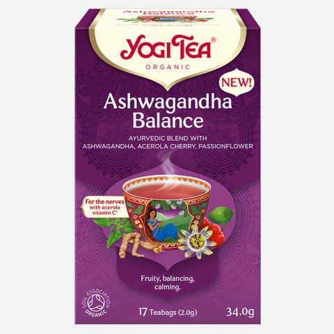 Maitsestatud puuviljatee Ashwagandha Balance, Yogi Tea, 17 kotti