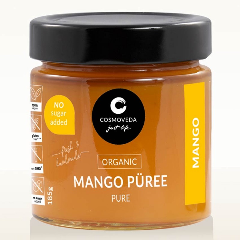 Mango puree, organic, Cosmoveda, 185g