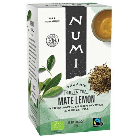 Roheline tee Mate Lemon, orgaaniline, Numi tee, 18 kotti