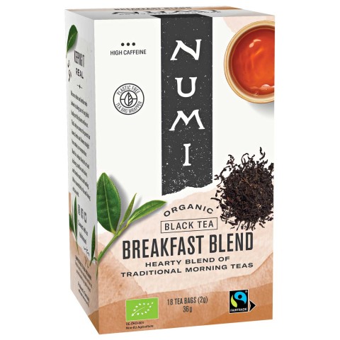 Musta tee hommikusöögi segu, orgaaniline, Numi Tea, 18 pakki
