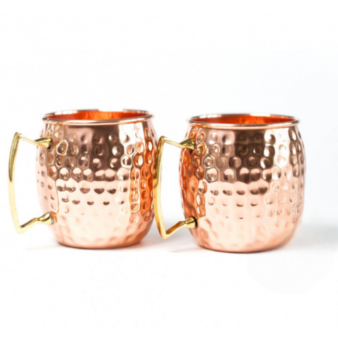 Copper cups Diamond, Ayurvedica, 2 tk 500 ml kumbki