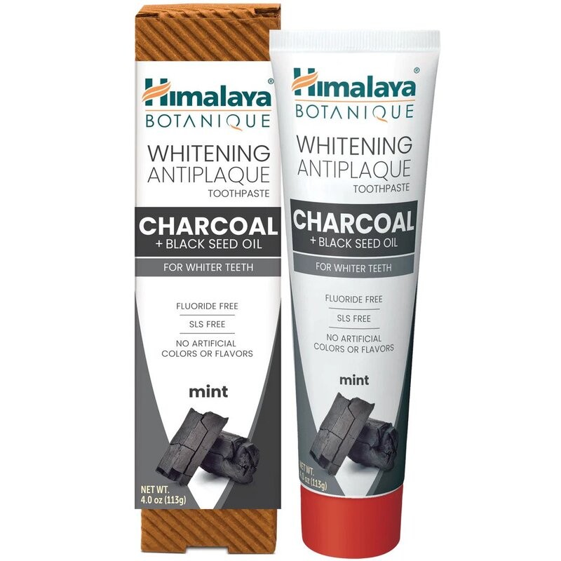 Whitening toothpaste against plaque with charcoal and black cumin oil, Himalaya, 113g Whitening toothpaste against plaque with charcoal and black cumin oil, Himalaya, 113g