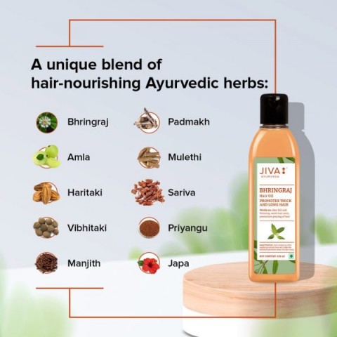 Tugevdav juukseõli Bhringraj, Jiva Ayurveda, 120ml