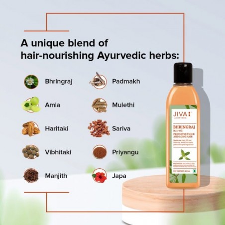 Tugevdav juukseõli Bhringraj, Jiva Ayurveda, 120ml