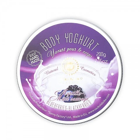 Handmade body yoghurt Blueberry Blackberry, Saules Fabrika, 200g