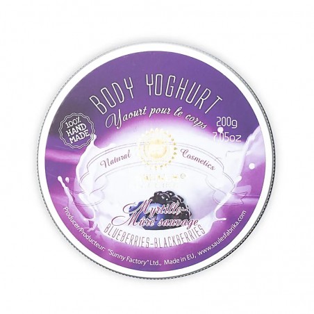 Handmade body yoghurt Blueberry Blackberry, Saules Fabrika, 200g