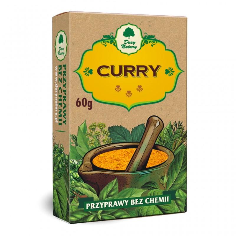 Maitsesegu Curry, jahvatatud, Dary Natury, 60g