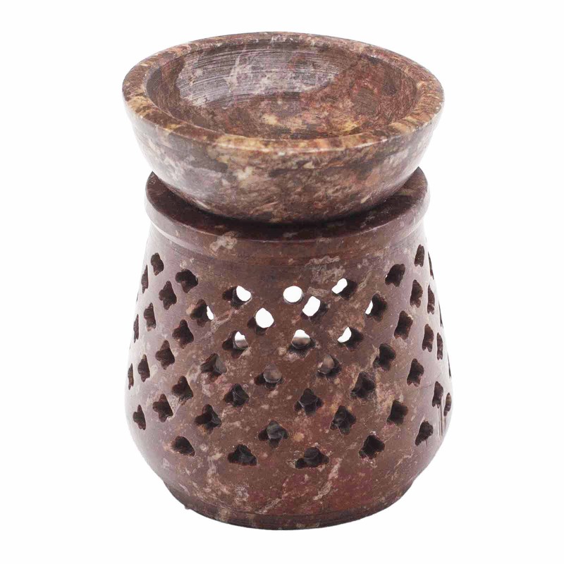 Small soapstone incense and oil burner Classic, 8 cm