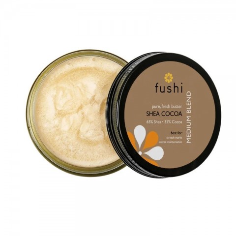 Medium textured shea cocoa butter, organic, Fushi, 200g