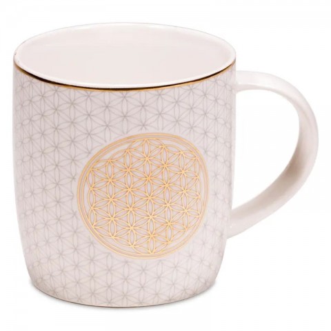 Tea cup with strainer Flower of Life, 400ml