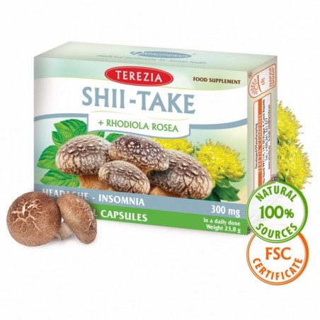 Shiitake mushroom with rhodiola, Terezia, 60 capsules