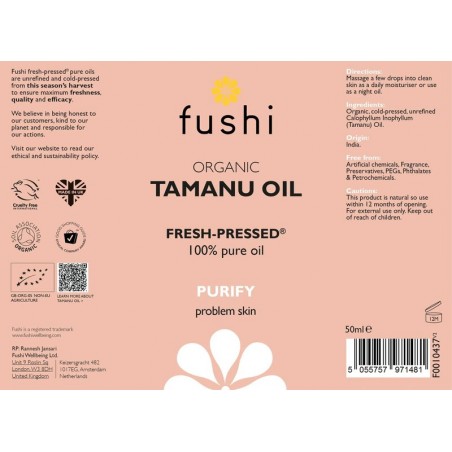 Tamanuõli, orgaaniline, Fushi, 50ml