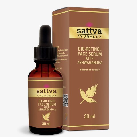 Facial serum with bioretinol and ashwaganda, Sattva Ayurveda, 100ml