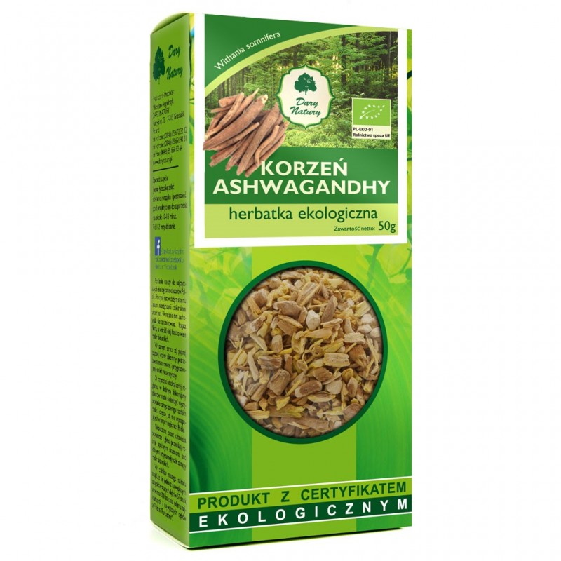 Ashwagandha juur, hakitud, Dary Natury, 50g