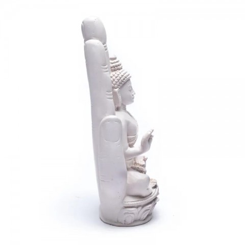 Buddha valges käes, kuju, 23cm