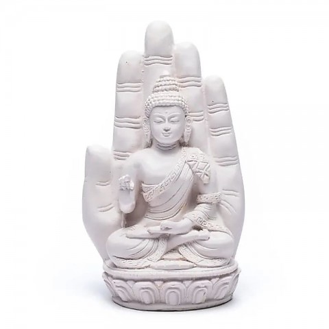 Buddha valges käes, kuju, 23cm