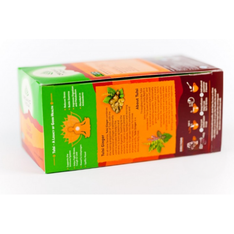 Аюрведический чай Тулси Имбирь, Оrganic India, 25 пакетиков