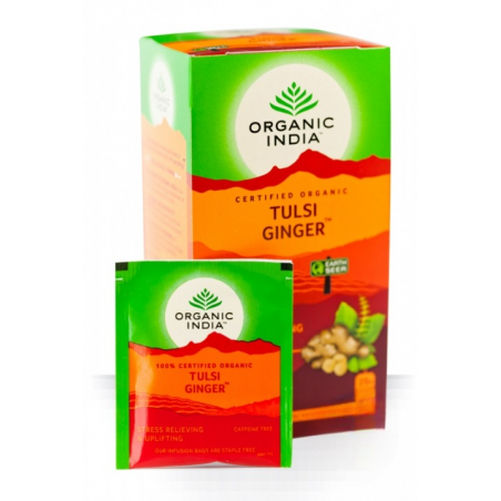 Ayurveda tee Tulsi ingver, Organic India, 25 pakki