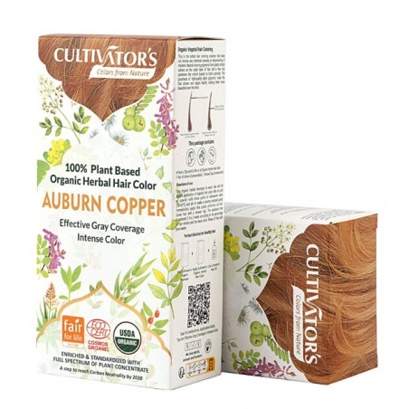 Taimne punakaspruun juuksevärv Auburn Copper, Cultivator's, 100g