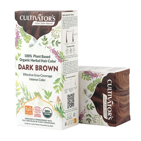 Taimne tumepruun juuksevärv Dark Brown, Cultivator's, 100g