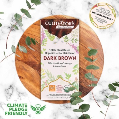 Herbal hair dye Dark Brown, Cultivator's, 100g